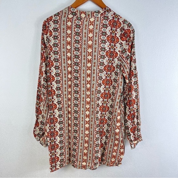 2/$25 NWT Listicle Bohemian Boho Western Paisley Lightweight Mini Tunic Dress M - Picture 4 of 14